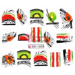 Stickere cu Apa pentru unghii cod BN1603 Fructe
